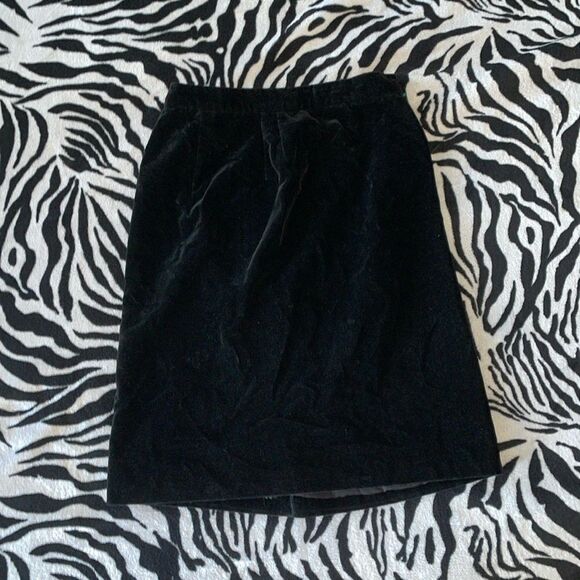 Vintage 1996 Bergdorf Goodman flocked crushed velvet business skirt - Picture 1 of 10